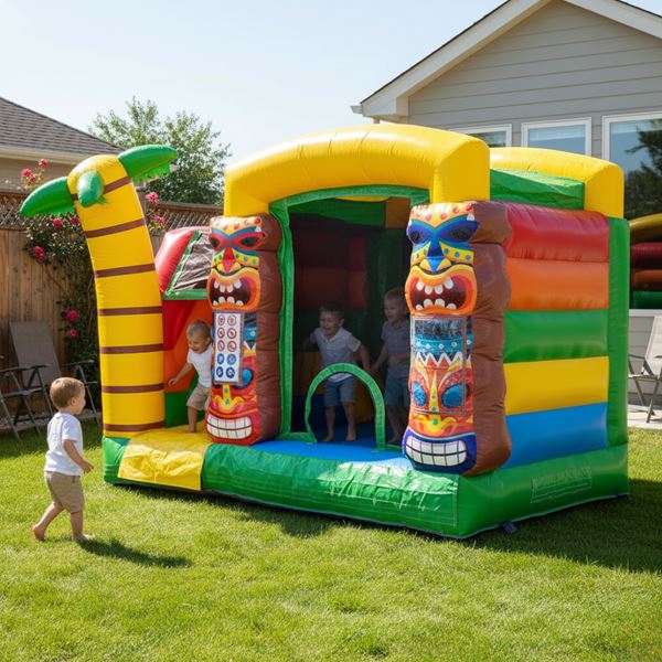 hawaii slide huren bij TimTom attractieverhuur Hawaï Slide springkussen